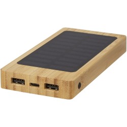 Batterie de secours solaire Alata de 8 000 mAh en bambou 