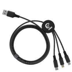 Cable Usb-A Vers 4 En 1 A Charge Ultra-Rapide 3A 20Wh 