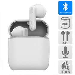 Ecouteurs Premium Sans Fil Bluetooth Blanc 