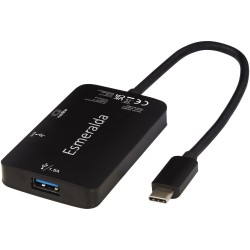Adaptateur multimédia Type-C en aluminium ADAPT (USB-A / Type-C / HDMI) 