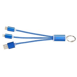 Câble de chargement 3-en-1 avec porte-clés Metal 